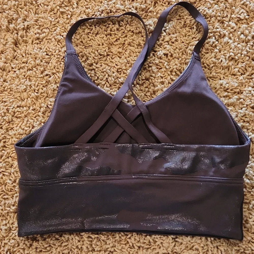 Offline by Aerie brown camo strappy back sports bra size XS - Picture 2 of 6